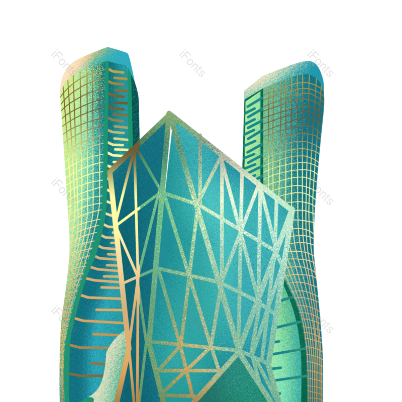 中国风图片,插画元素,大厦PNG,插画建筑免抠素材